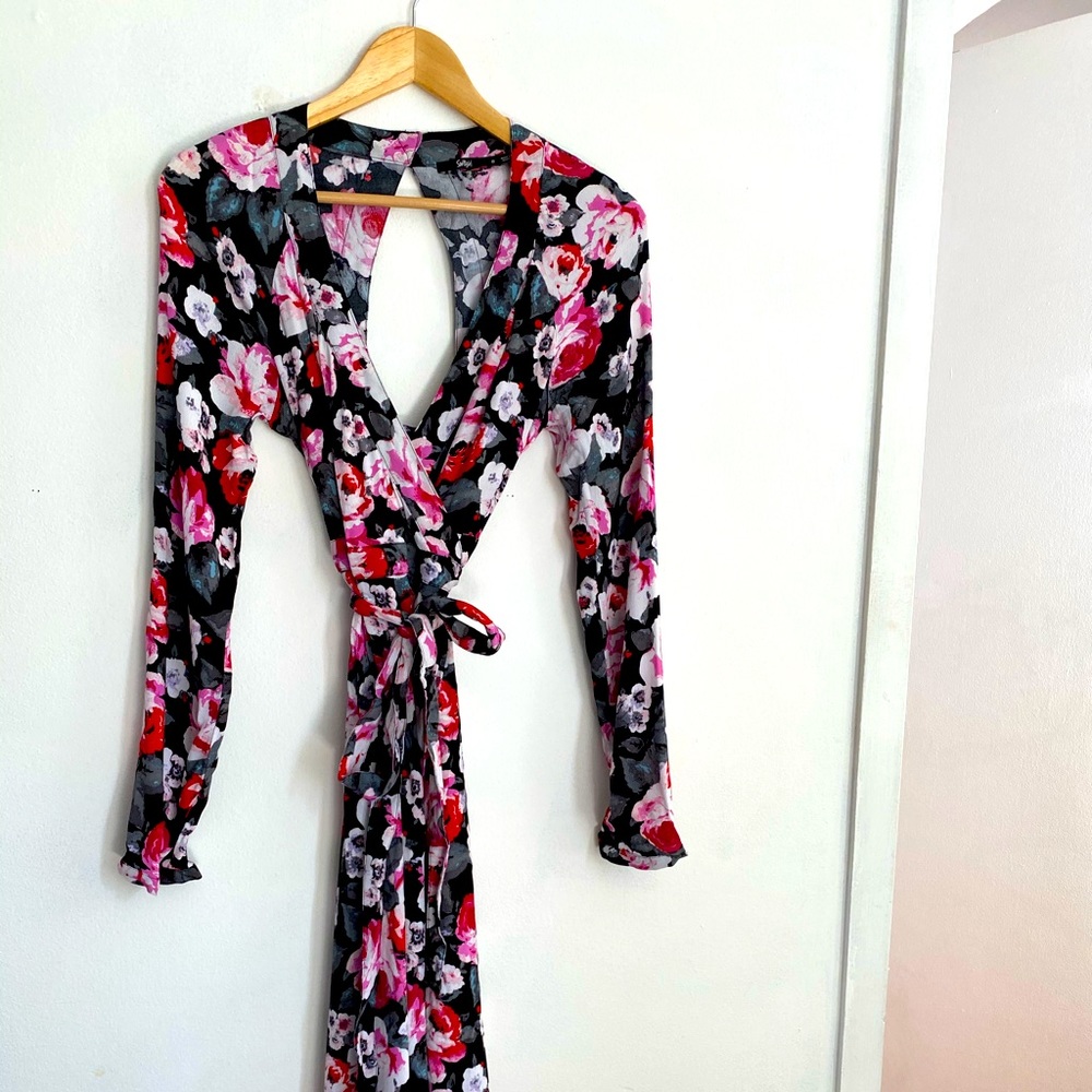 Floral wrap dress